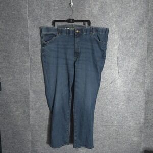 Lee Extreme Motion MVP Jeans Mens 52x34 Blue Relaxed Straight Stretch Denim Fit